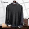 Fanzhen Men's Thickened Half-Turtleneck Cashmere Blend Sweater