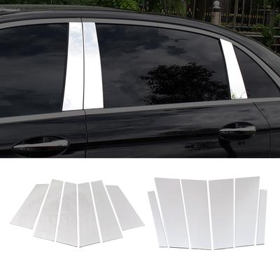עבור מרצדס בנץ אי קלאס W213 2016-2018 חלק חיצוני שינוי חלון עמוד B C קישוט פאייטים גימור נירוסטה