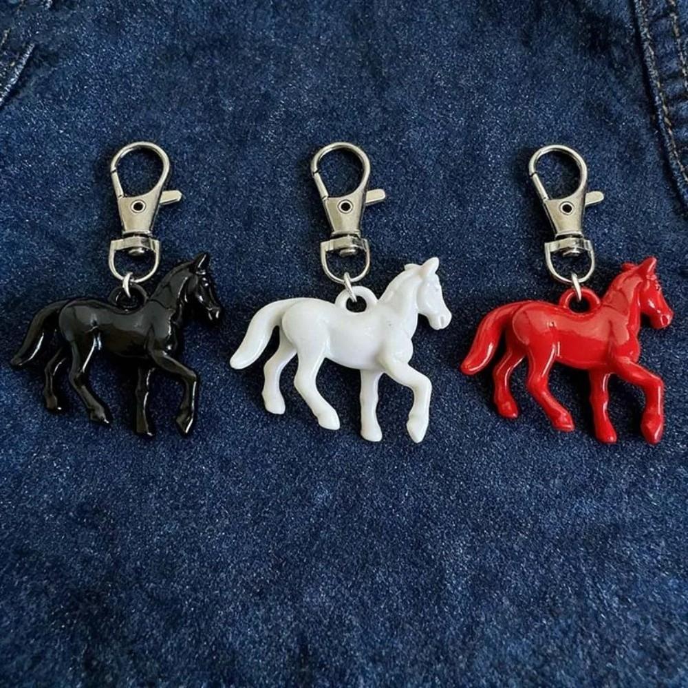 Mini Horse Pendant Keychain Cartoon Car Key Chain Zodiac Horse Keychain  Backpack Decoration