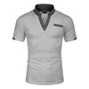 Spring and Summer New Solid Colour Polo Shirt Colour Blocking Men's Polo Shirt Multicolour T-shirt
