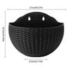 Hand Exquisite Wall-mounted Plastic Basket Indoor Outdoor Storage Flower Pot Plant Container Home Living Room Decoration