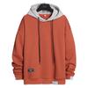 Men S Japanese Style Fake Two Piece Hooded Sweatshirt Loose Fit Casual Top