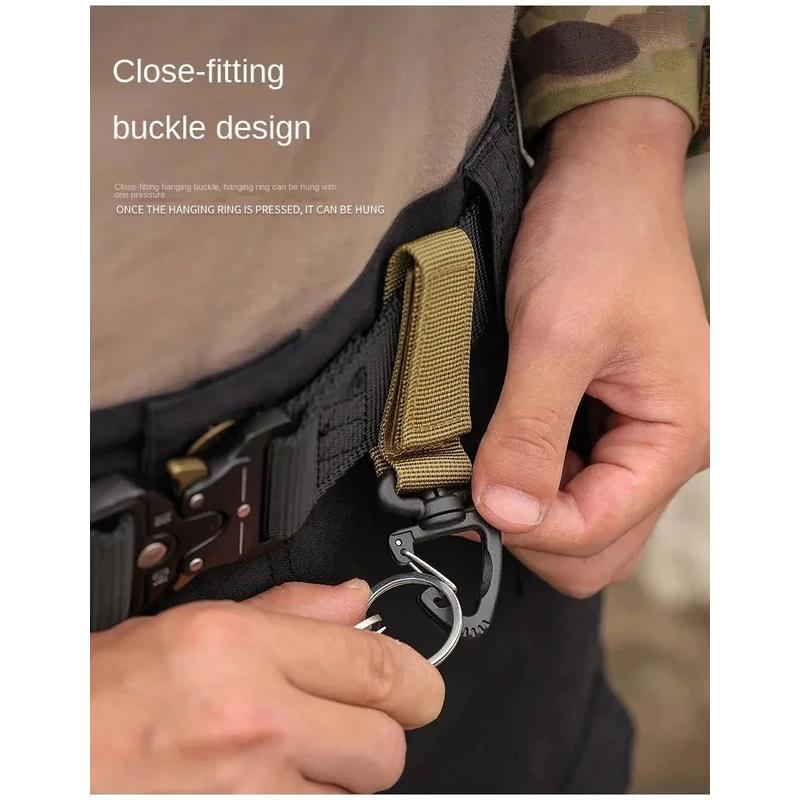1/2/3Pcs Tactical Hanging Key Hook Clip Clamp Buckle Nylon Webbing Molle Belt Carabiner Outdoor Strap Climbing Accessories
