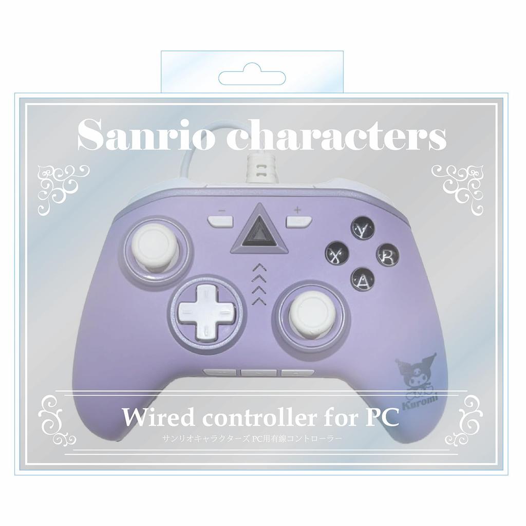 Allone PC Sanrio Characters 16 X 4 X 11 for PC with Silicone Rapid Fire Wired Sanrio Purple and Controller, Kuromi, Cm, Games, Grip, Function, Only,