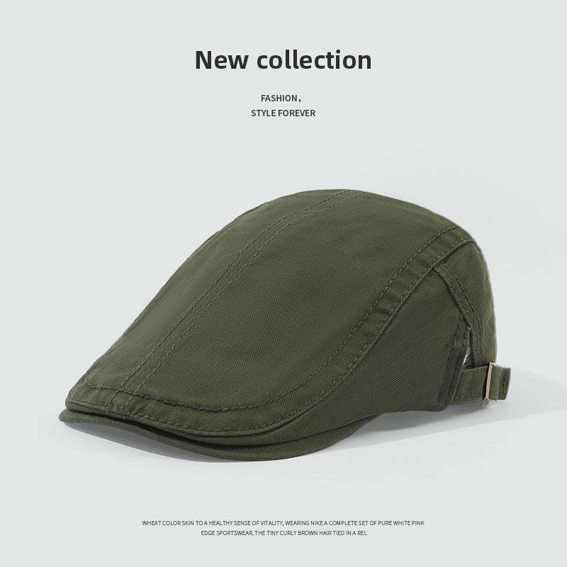 Forward hat female spring and autumn fashion personality anti-wearing beret Korean version newsboy hat