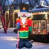 Christmas Inflatable Decoration Toy Nutcracker Built-in LED Lights Inflatable Model Outdoor Ornament Xmas Party New Year
