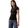 Calvin Klein Solid Fashion Casual Simple Comfortable Short Sleeve T-Shirt Women Tops Space-Black 40WJ217-BAE