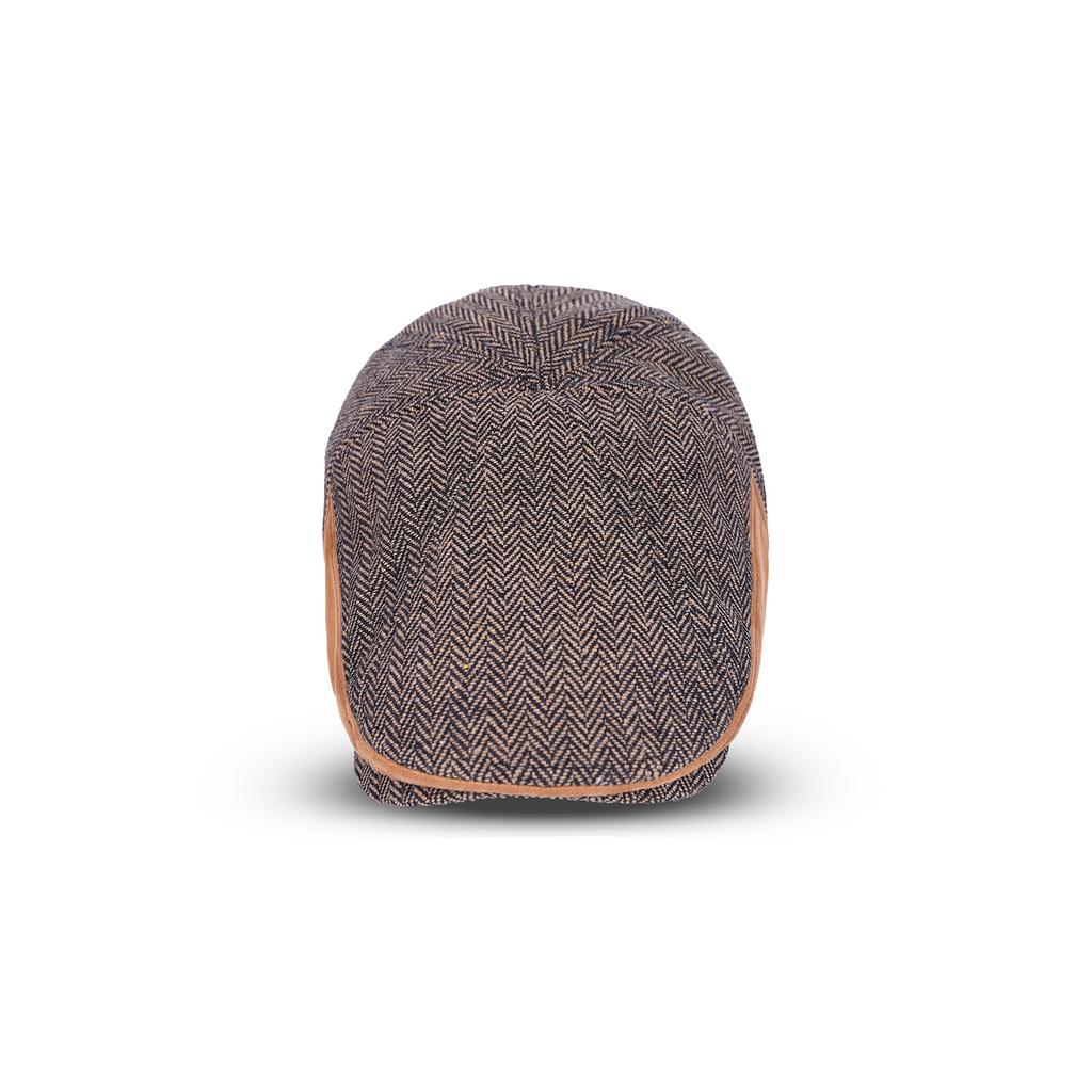 Hershey-style slanted brim autumn/winter retro patchwork baseball cap; British-style baseball cap/beret; unisex artistic painter’s newsboy cap