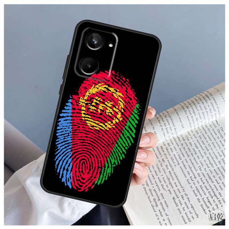 Eritrea Flag For Realme C61 C63 C71 C55 C67 C51 C75 C65 C53 C35 11 12 13 14 Pro Plus GT6 GT7 15 Pro Case