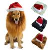 New Year Creative Santa Dog Cat Costume Funny Cute Santa Claus Hat for Dog with White Beard Furry Pet Wig Xmas Cap Pet Outfit
