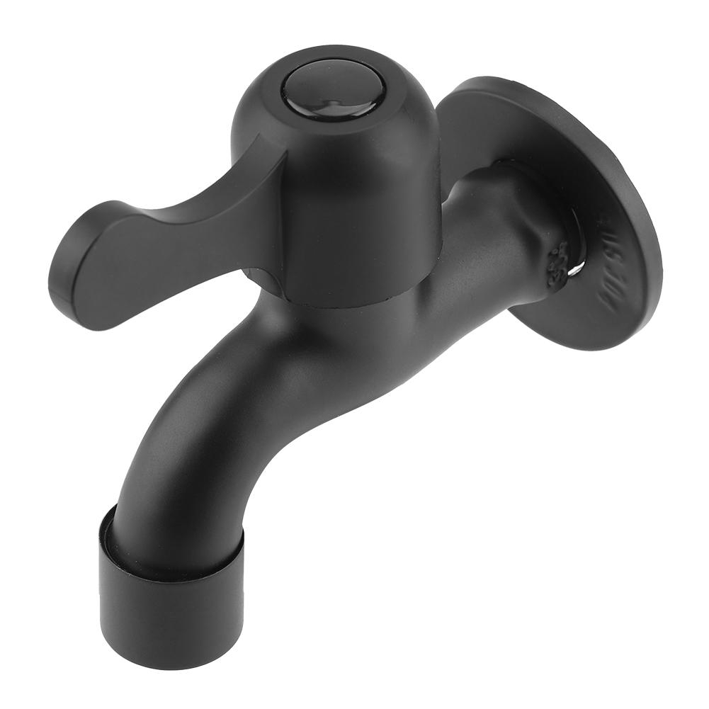 Washing Machine Tap 304 Stainless Steel Black Wall Mount Tap Garden Water Faucet for Bathroom Stainless Steel Faucet