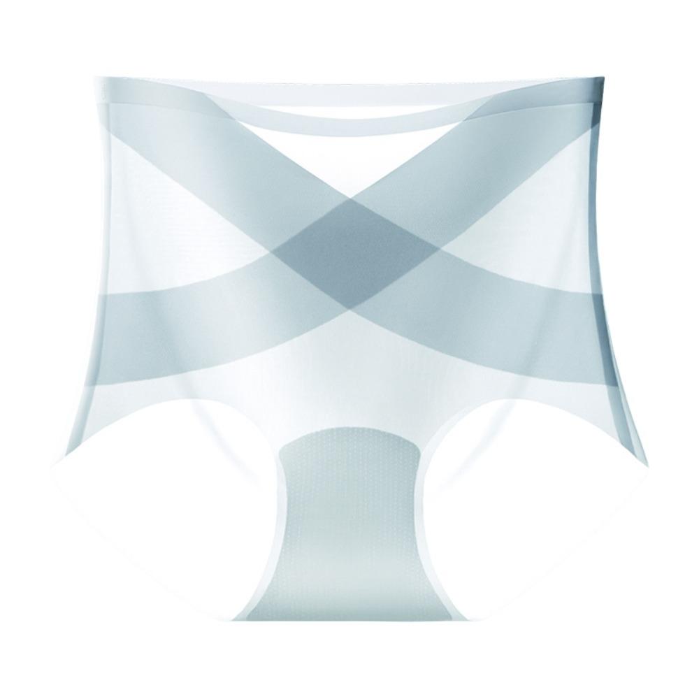 

Silk Crotch Postpartum Body Shaper High Waist Briefs Butt Lifter Underpants Summer Spring XL светло-синий