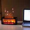 Fireplace Flame Air Diffuser Humidifier 7 Colors Essential Oil Diffuser with Timer Aroma Diffuser for Home Bedroom Office Yoga