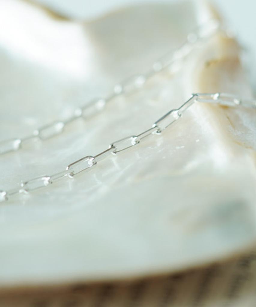 Alleun Silver 925 Square Chain Long Clip Bold Necklace