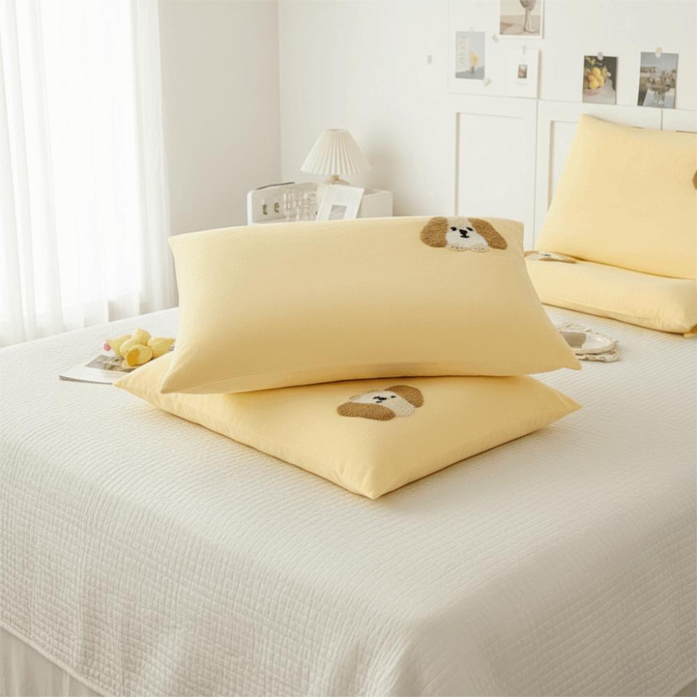 Breathable Cartoon Dog Pattern Student Pillowcase Washable Pillowslip Single Pillowcase Home