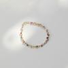 Floral New Chinese Style Natural Tourmaline Bracelet, Niche Light Luxury Crystal Bracelet for Girls