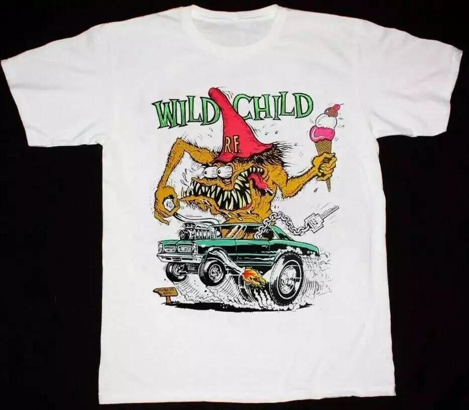 Эд Рот Rat Fink Дикий Ребенок Белая Футболка Унисекс Футболка M