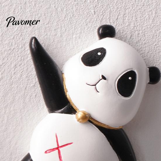 Panda Room Decor 3D Light Switch Sticker, Cute Decal, Easy Peel Resin Cover & Stick Wall Art for Home Bedroom Living Cartoon Surround