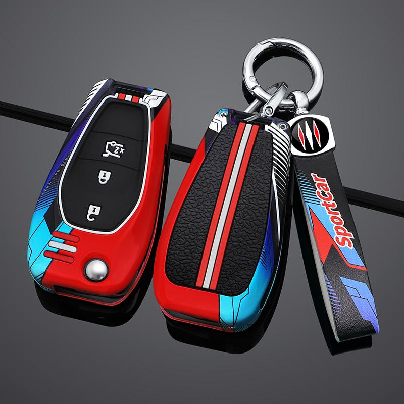 Styling Mouldings Zinc Alloy+Silicone Full  Car Key Case Cover for Chevrolet Cruze Cross Cobalt Captiva Spark Sonic Aveo Tracker