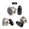 Fuel Pressure Gauge with 4AN Fuel Pressure Take Off Fitting, 0-100Psi, 1-1/2" Black Dial, 1/8"NPT Center Back Mount