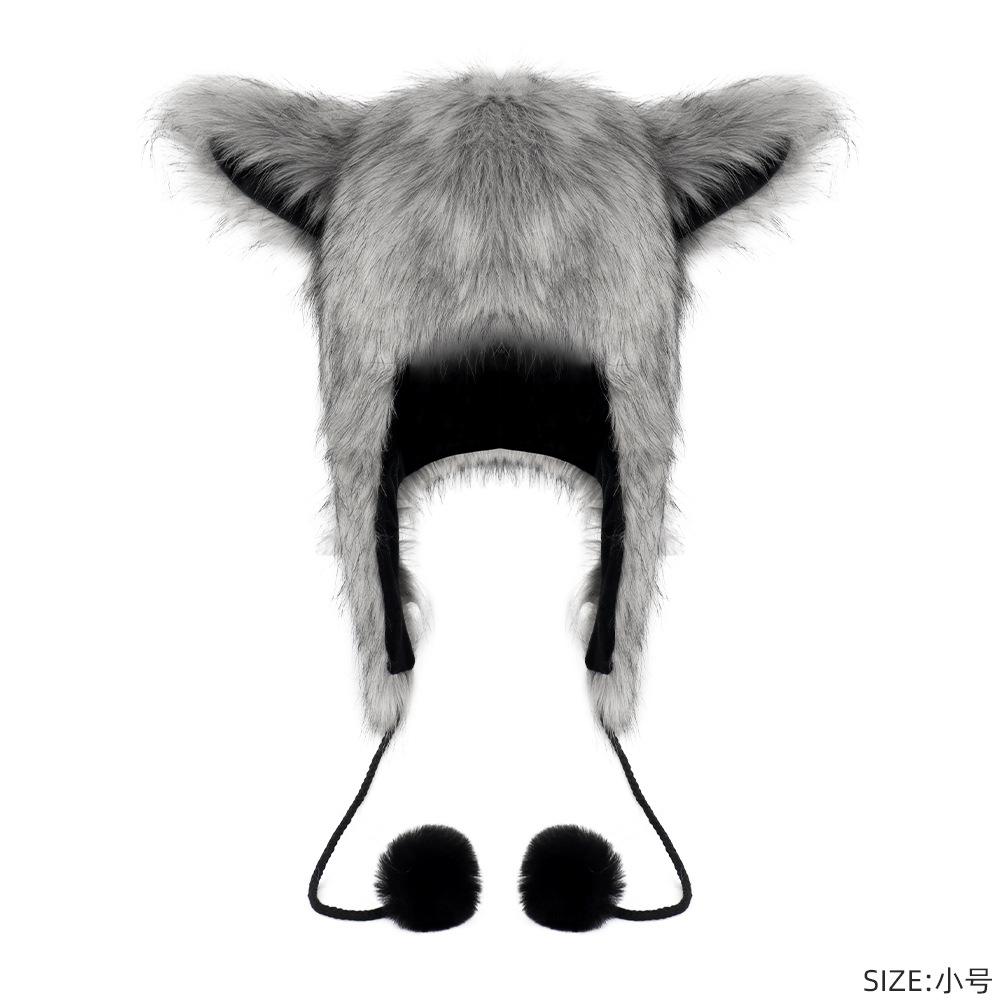 New Plush Cats Ears Hat Headwear Warm Furry Hat for Halloween Fox Costume Cosplay Anime Party Accessory Winter Windproof Hat