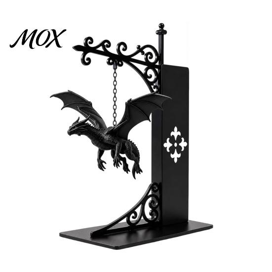 Drachen Buchstützen für Regale Fliegendes Bücherregal Licht, Dekorative Buchstütze Licht & Schreibtisch, Kreative Schreibtischaccessoires Skulptur Buchhalter, Schwer