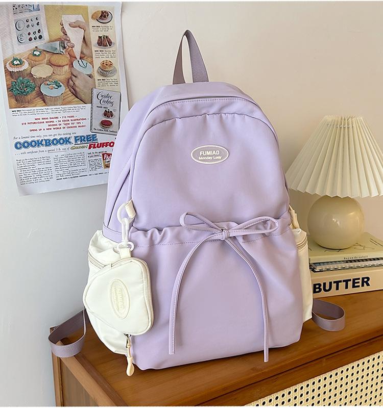 Schoolbag Cute Girl Small Fresh Schoolbag Female Ins Campus Junior High School Girl High School College Student Backpack Travel Backpack