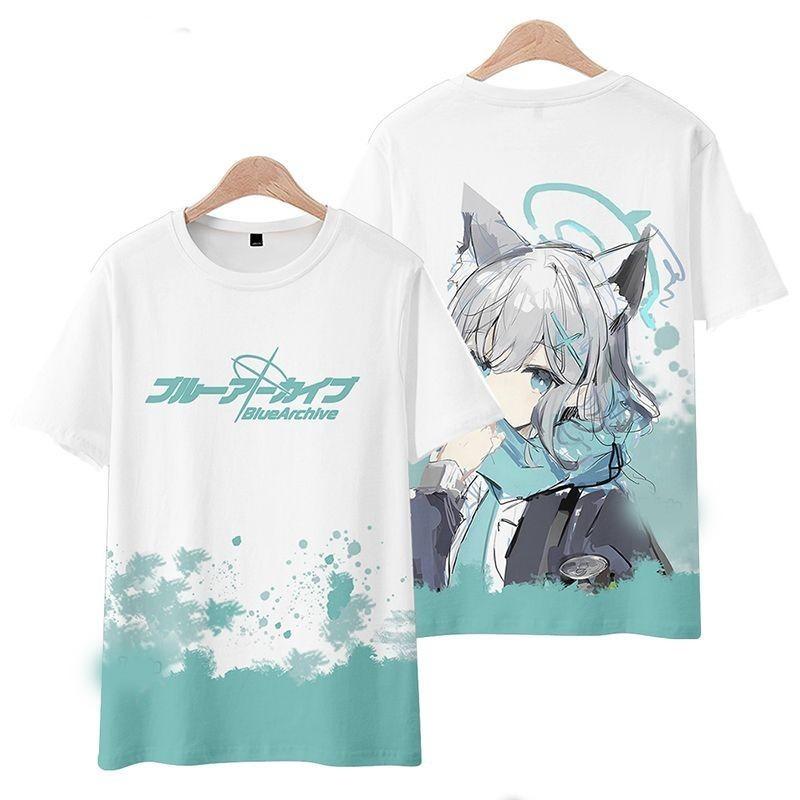 Blue Archive Takanashi Hoshino Anime 3D Print T-Shirts Men Women Short Sleeve T Shirt Tops Y2K Street Harajuku Tees Men Clothing