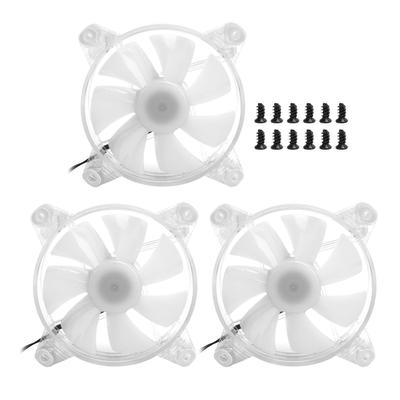 120mm chladič CPU pro počítačovou skříň Ventilátor s cool osvětlením 12V DC 4PIN Průhledný kulatý