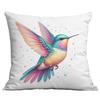 New Vintage Gold-plated Flower Hummingbird Print Pillowcase Home Sofa Cushion Pillowcase
