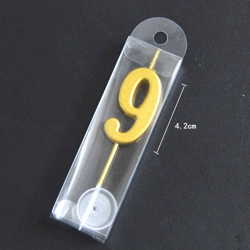 Gold-Plated Number Candle Set (50 Pieces) - Free Shipping, One-Year-Old Birthday Cake Decorations