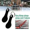 1-3pcs Shopping Cart Token Hard Portable Key Ring Metallic Stainless Steel Keychain for Key Hook Practical Daily Use Accessories