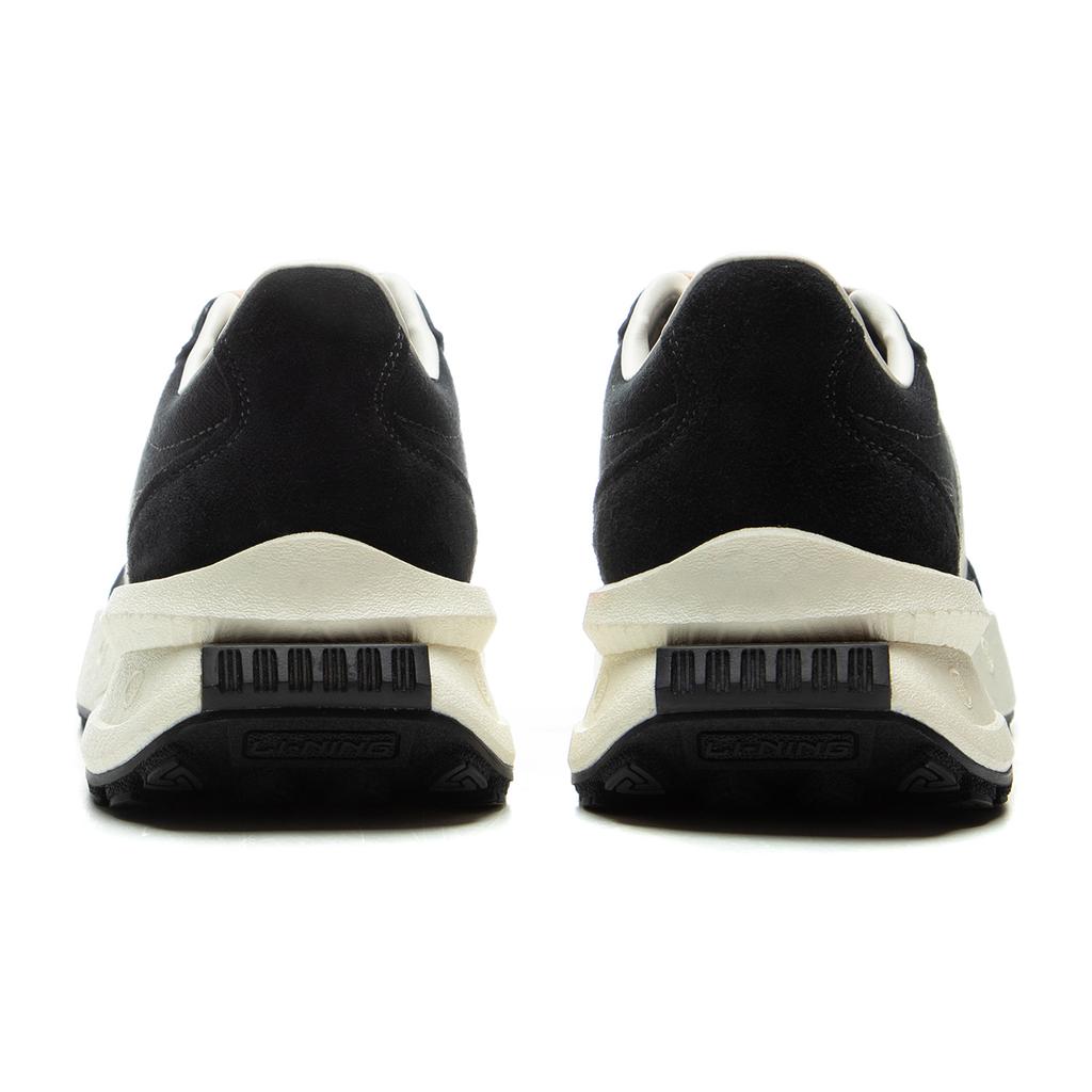 Li Ning Light Boat Reflective Trendy Sports Non-Slip Wear-Resistant Mid-Top Casual Shoes Unisex Casual Shoes Black Brown AZGV073-2