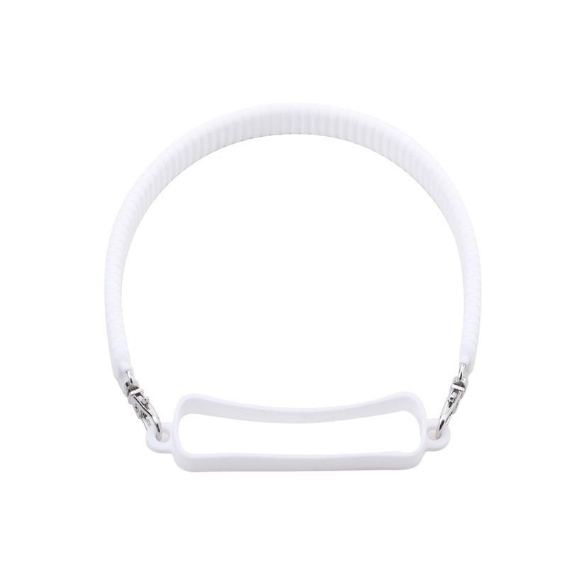 

1PCS Water Bottle Handle Water Bottle Sling Carrier Holder Strap Soft Durable Silicone Insulated Cup Handle with Hanging Rope білий
