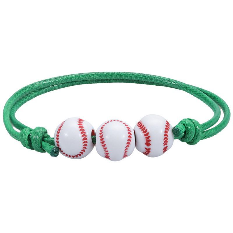 Customized Sports Bracelet - Wax Cord Woven: Basketball, Baseball, Tennis, Rugby, and Football Wristband Jewelry