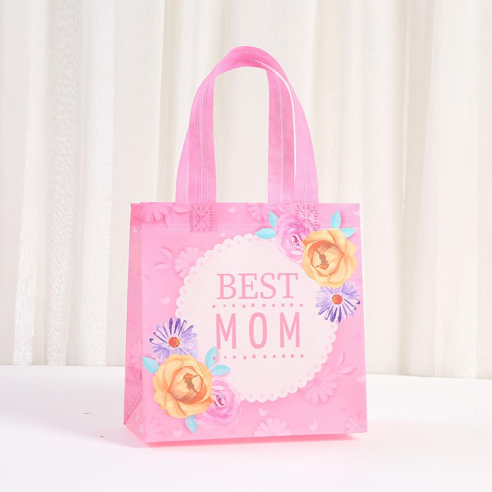 12pcs Mothers Day Gift Tote Bags Non Woven Gift Packaging Bags for Mom Party Favor Shopping Bags
