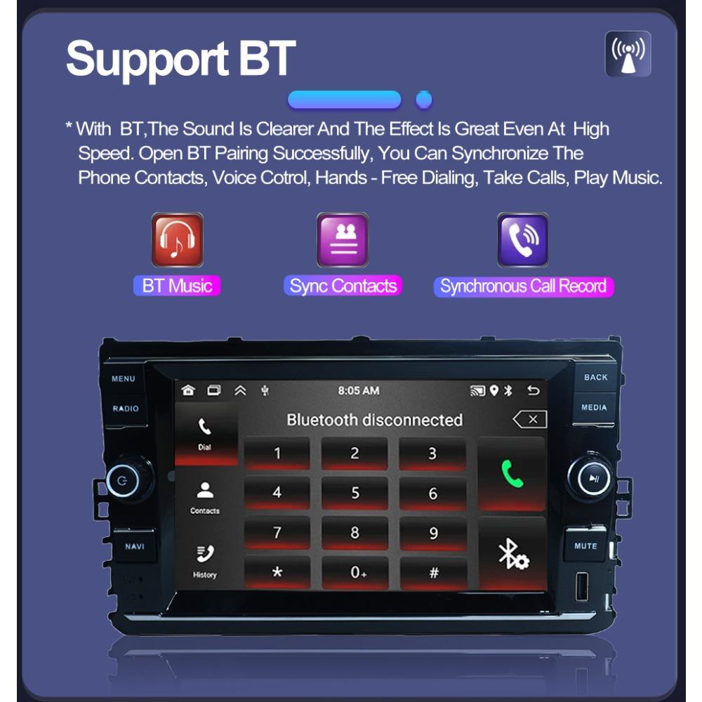 8inch Car Radio Android for Volkswagen 2019-2021 Passat B8 Golf Mk7 T-Cross Jetta Tiguan Polo Auto Multimedia Stereo Navigation 1+32GB