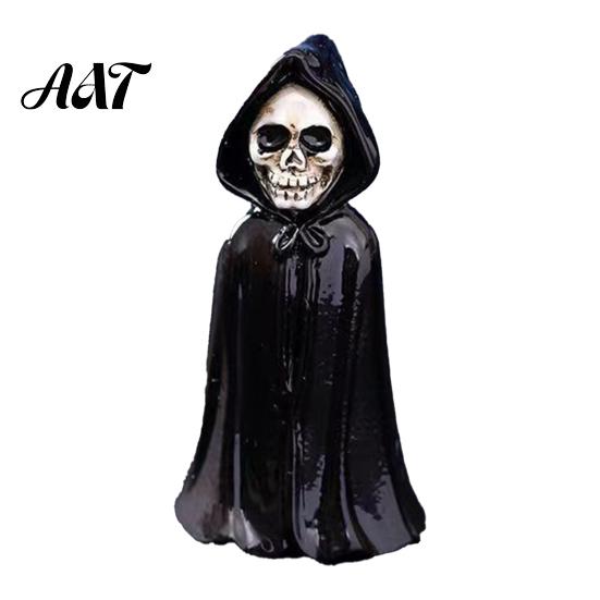 Secret Room Micro Scenery Halloween Miniature Resin Ornaments, Landscape Desktop Decor, Horror Ghost Tombstone Figures Scene Accessories for Fish Tank