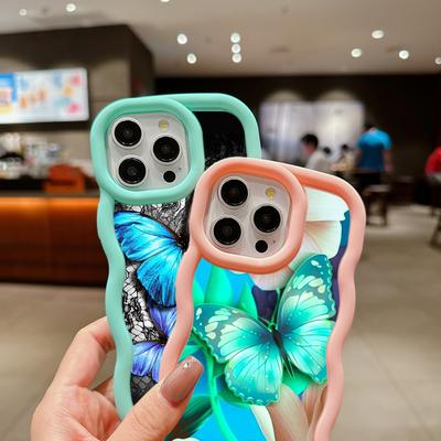 Macaron Soft TPU Phone Case for Samsung A12 A13 A14 A15 A23 A24 A25 A53 A54 A55 A30 A50 S20 S23 FE S24 Ultra Cover Ae68 Butterfly Flower Cute Design