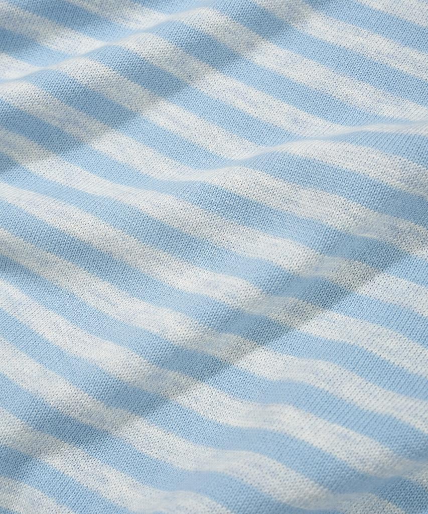 COVERNAT WOMAN Striped V-Neck Knit Sky Blue