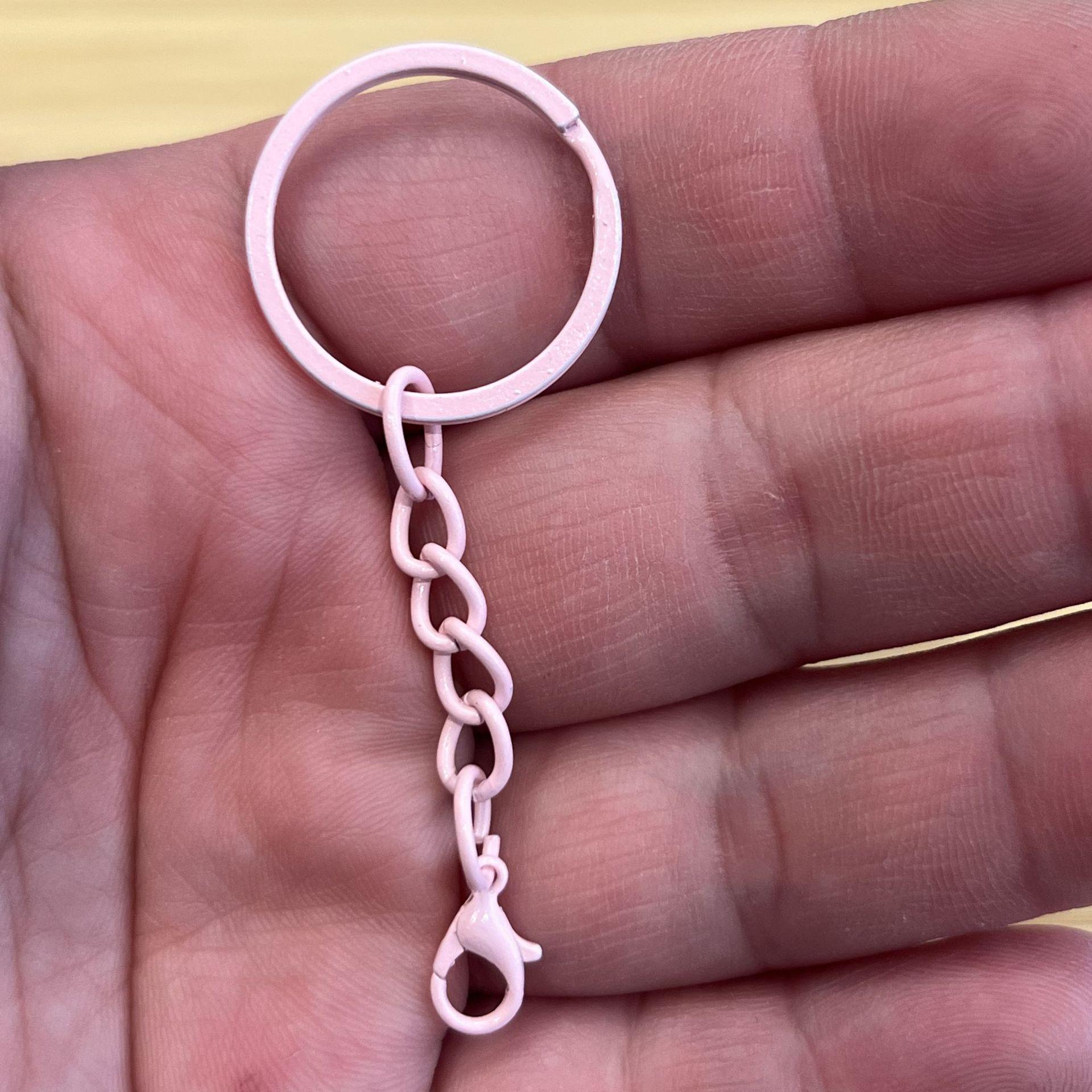 

Colorful Enamel Keychain with Lobster Clasp Keyring for DIY Handmade Accessories