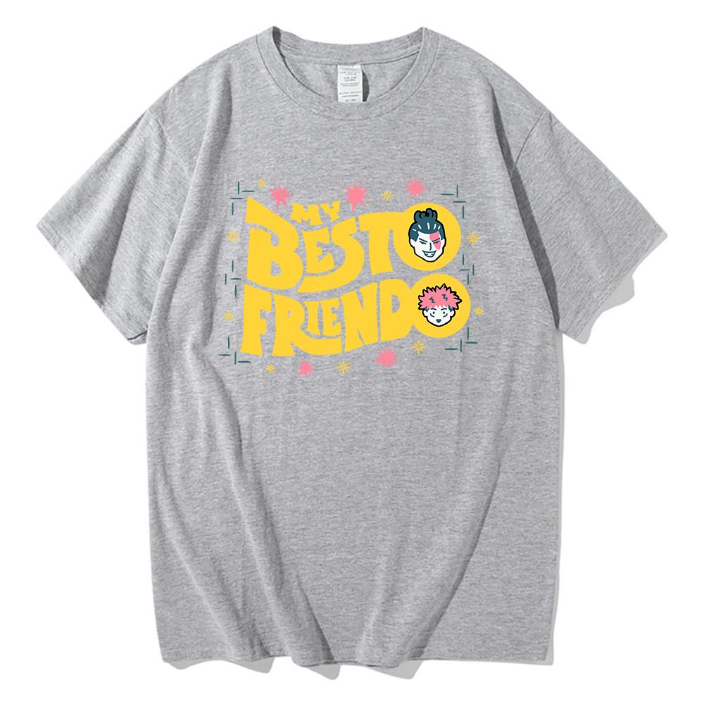 100% Cotton Tees My Besto Friendo T Shirt Unisex  Harajuku Anime Jujutsu Kaisen T-Shirt Unisex Unisexga Aesthetic Graphic Kawaii Shirts