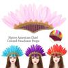 Head-mounted Feather Headdress Hair Band Carnival Costume Headwear Chief Headdress  Adult Kids