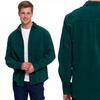 Stylish Smooth Men's Corduroy Shirt 100% Cotton Long Sleeve MORAJ M GREEN