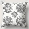 Gray Floral Pattern PillowcaseSuitable for Sofa Car Bedroom Decorative Cushion Cover Pillow Cover