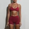 New neck beauty back chest underwear yoga suit fitness sports shorts Pilates quick-drying two-piece set