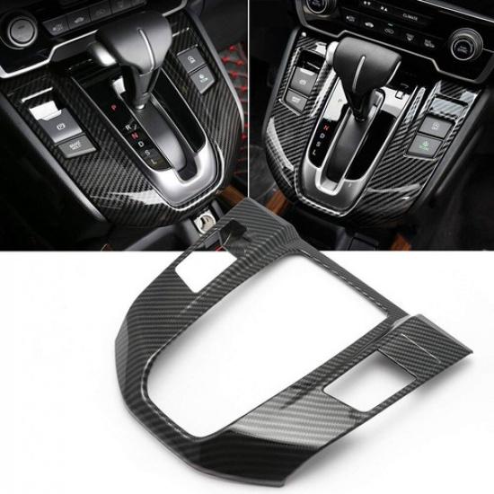 For 17-22 Honda CRV CR-V Carbon Fiber Console Gear Shift Panel Cover Trim
