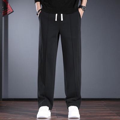 JieLeNuo Men's Loose Straight Leg Draping Sweatpants