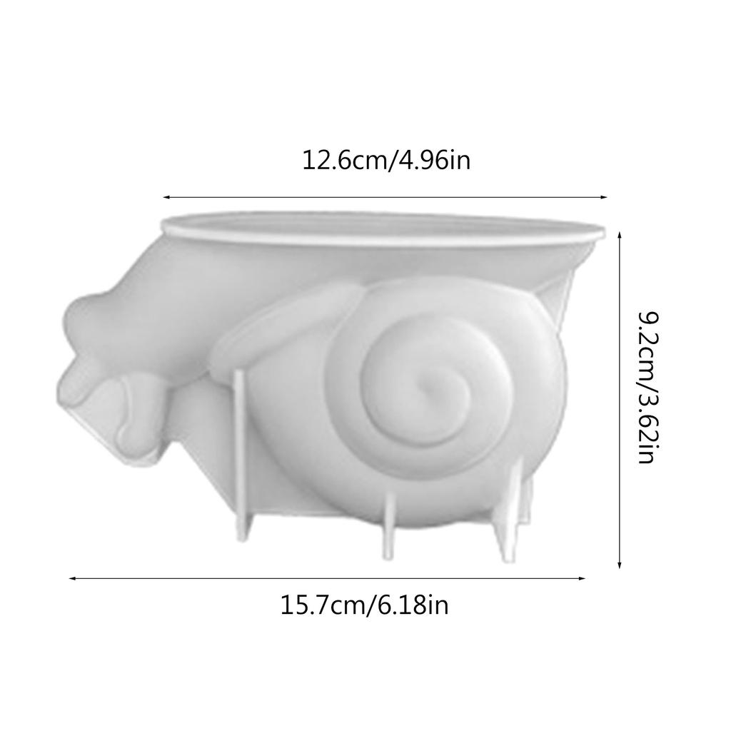 Animal Candle Mold Big Snail Resin Casting Silicone Mold for DIY Candle Soap Plaster Ornament Cake Fondant Decoration