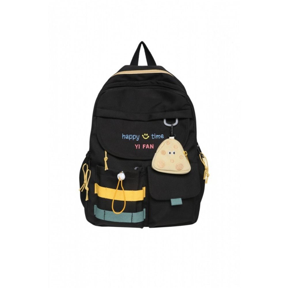 Cute College Backpacks Portable with Cheese Shaped Bag Cartoon School Bags Colorful Large Capacity Children's Backpack